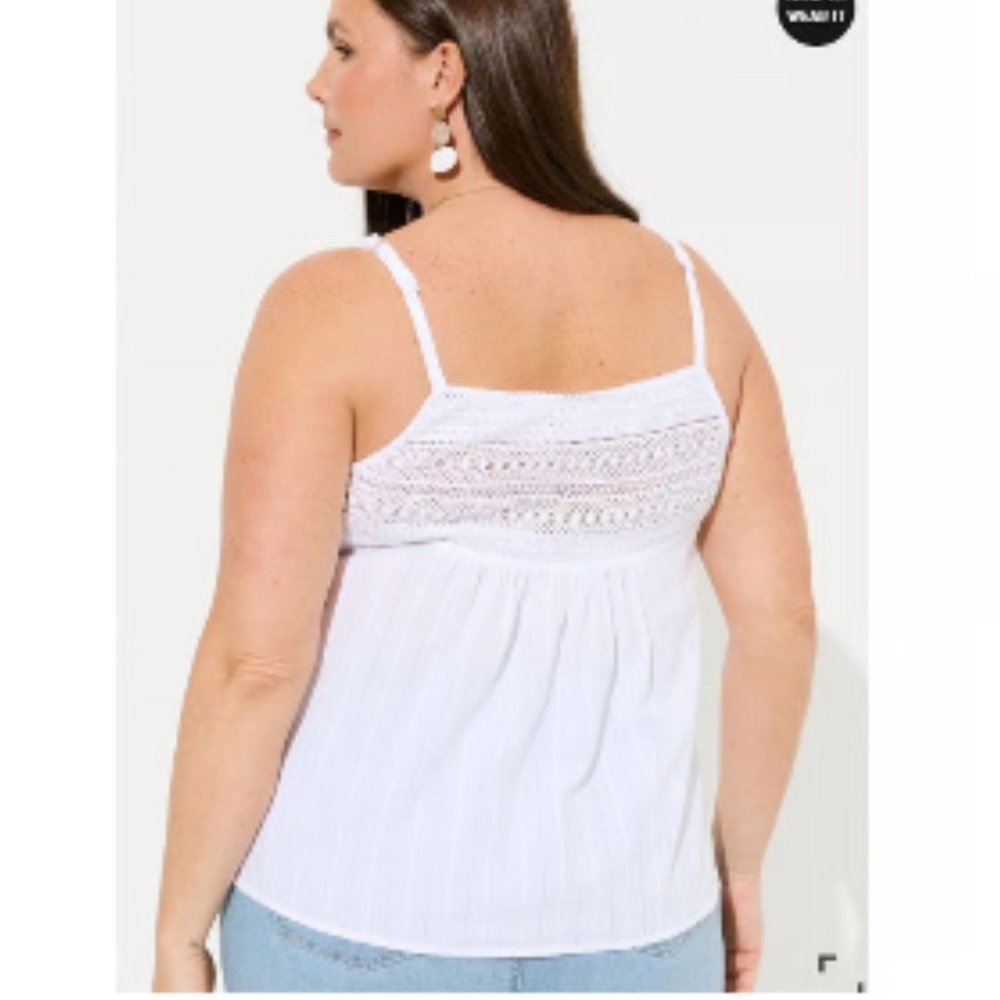 Torrid Embroidered Button Front Tank Sz. 2X - Picture 12 of 16